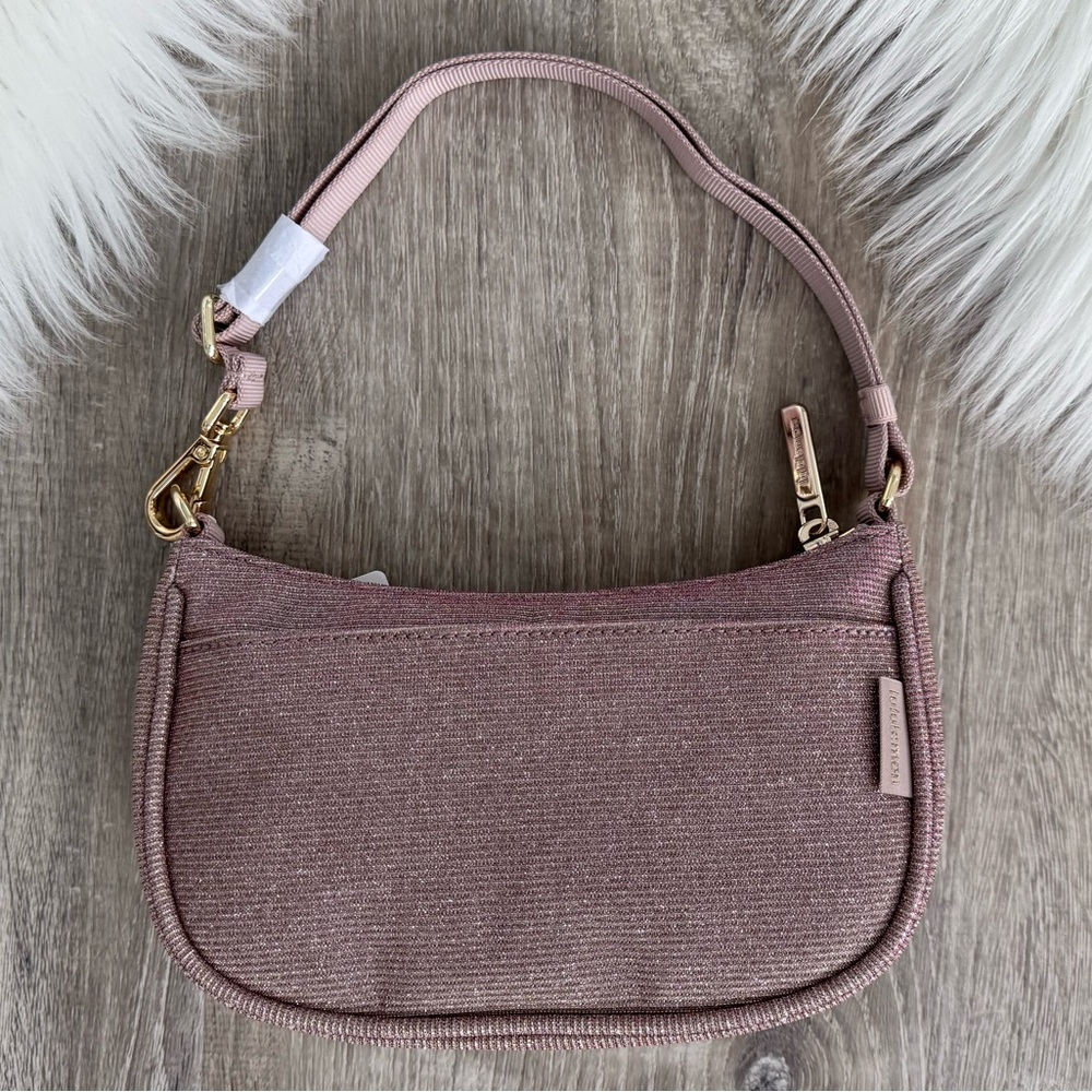💗🍋LULULEMON City Essentials Mini Shoulder Bag Glitter Pink Champagne/Muse/Gold - Picture 2 of 5